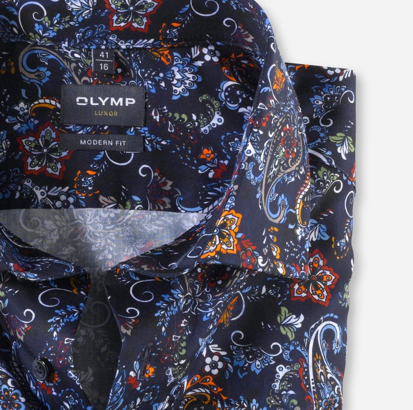 ropa OLYMP luxor modern fit, camisa de negocios, global kent, marina 8N2F1214