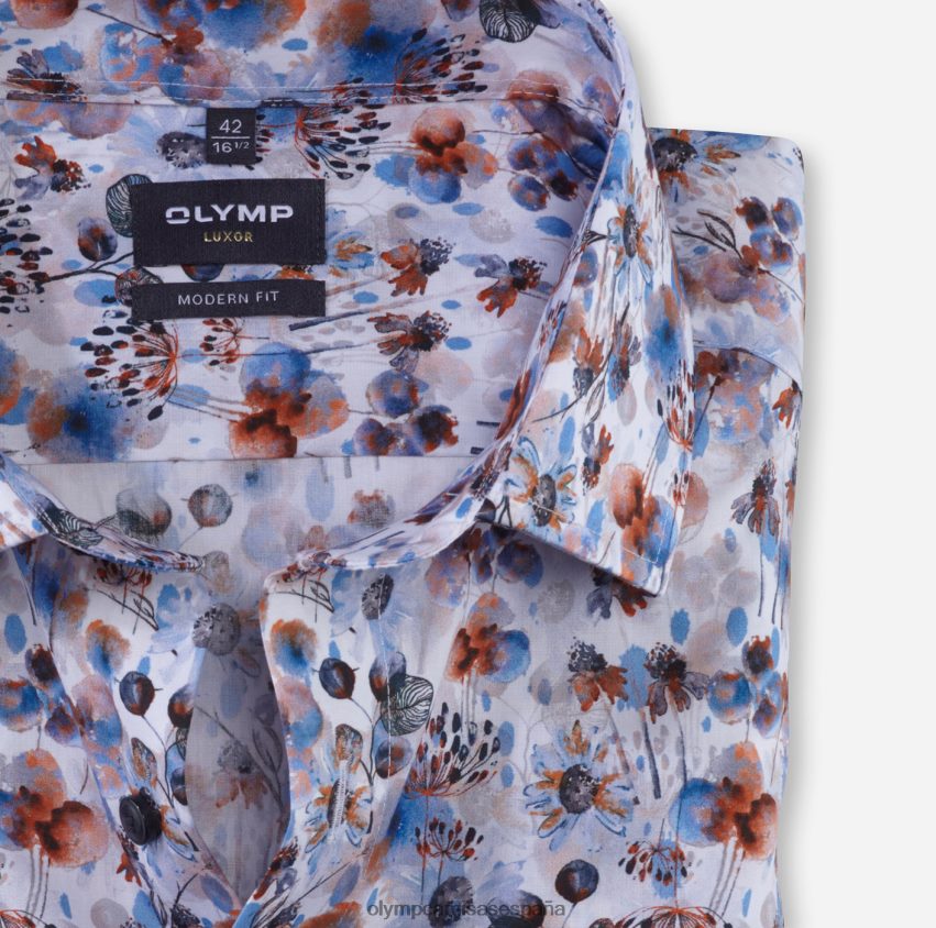 ropa OLYMP luxor modern fit, camisa de negocios, global kent, naranja 8N2F1159