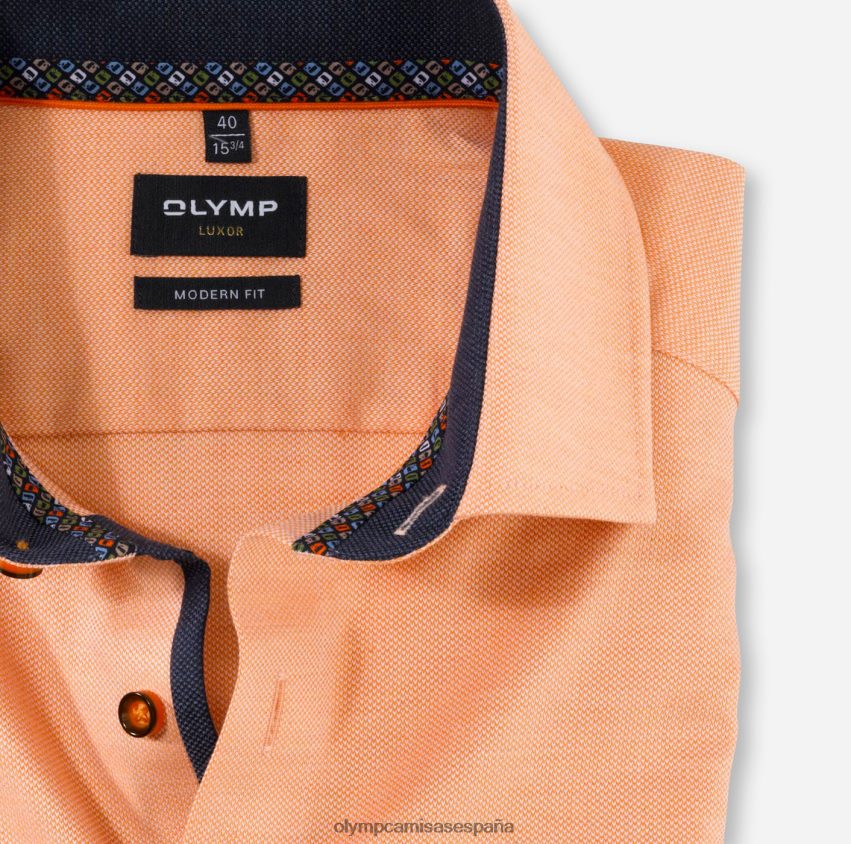 ropa OLYMP luxor modern fit, camisa de negocios, global kent, naranja 8N2F1286