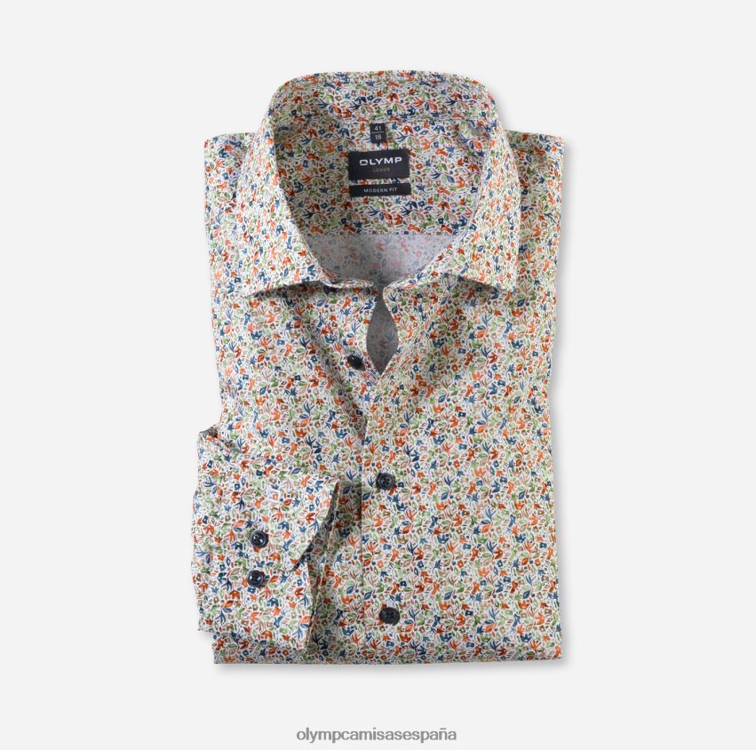 ropa OLYMP luxor modern fit, camisa de negocios, global kent, naranja 8N2F1310