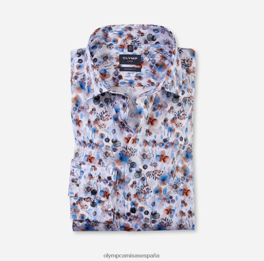 ropa OLYMP luxor modern fit, camisa de negocios, global kent, naranja 8N2F951