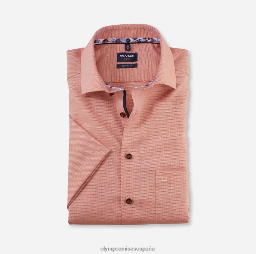 ropa OLYMP luxor modern fit, camisa de negocios, global kent, naranja 8N2F952