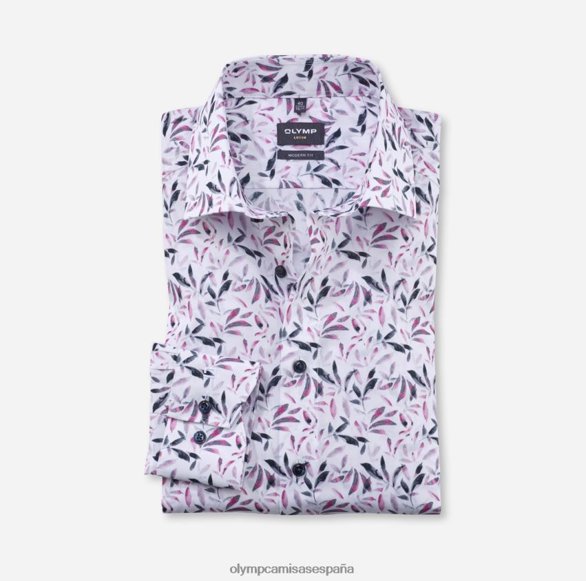 ropa OLYMP luxor modern fit, camisa de negocios, global kent, rosa 8N2F1291