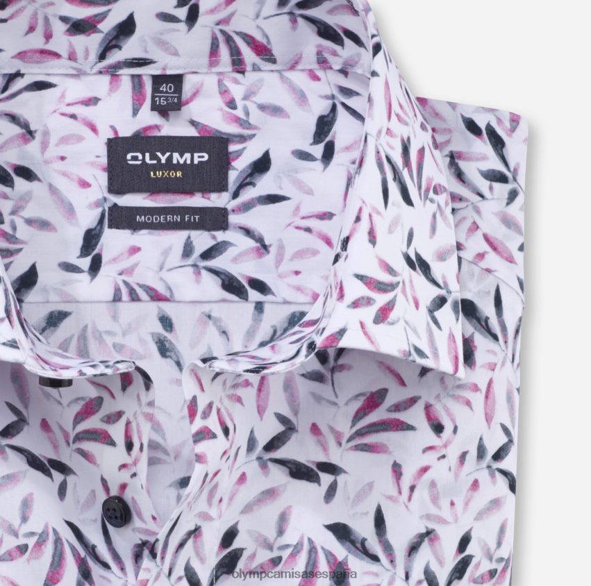 ropa OLYMP luxor modern fit, camisa de negocios, global kent, rosa 8N2F1291
