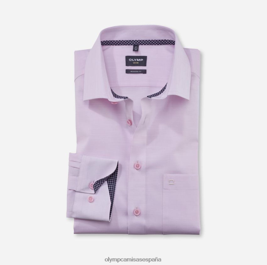 ropa OLYMP luxor modern fit, camisa de negocios, global kent, rosa 8N2F1314