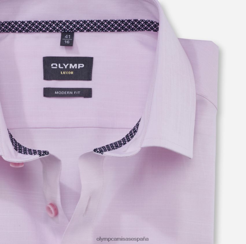 ropa OLYMP luxor modern fit, camisa de negocios, global kent, rosa 8N2F1314
