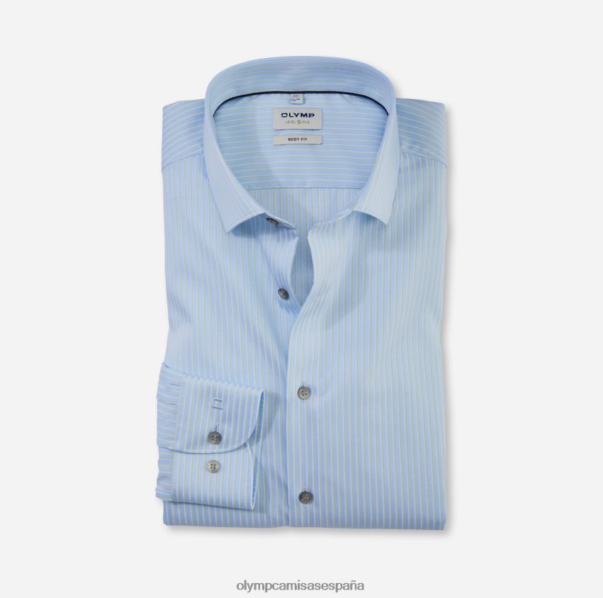 ropa OLYMP Ajuste corporal de nivel cinco, camisa de negocios, Kent moderno, lima. 8N2F599