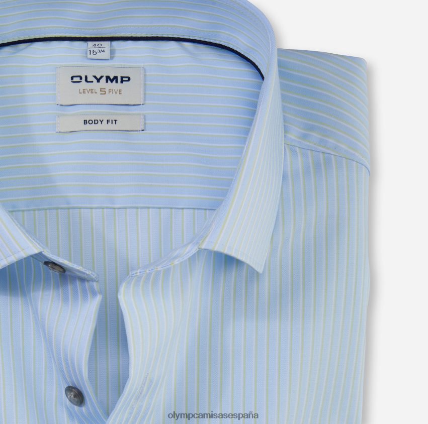 ropa OLYMP Ajuste corporal de nivel cinco, camisa de negocios, Kent moderno, lima. 8N2F599