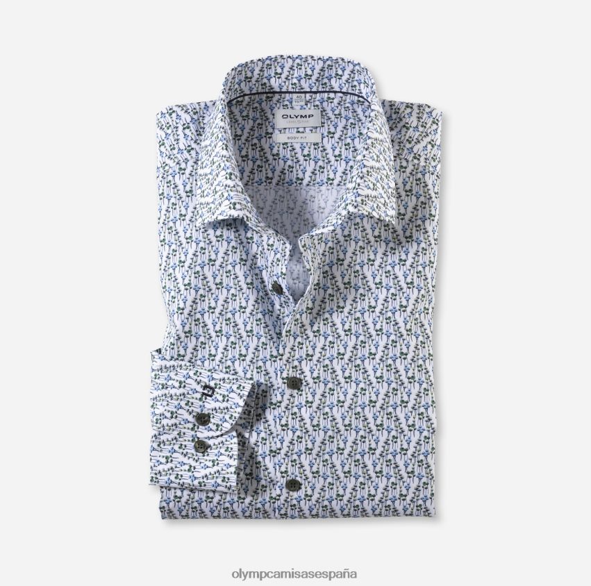 ropa OLYMP Ajuste corporal de nivel cinco, camisa de negocios, Kent moderno, lima. 8N2F764