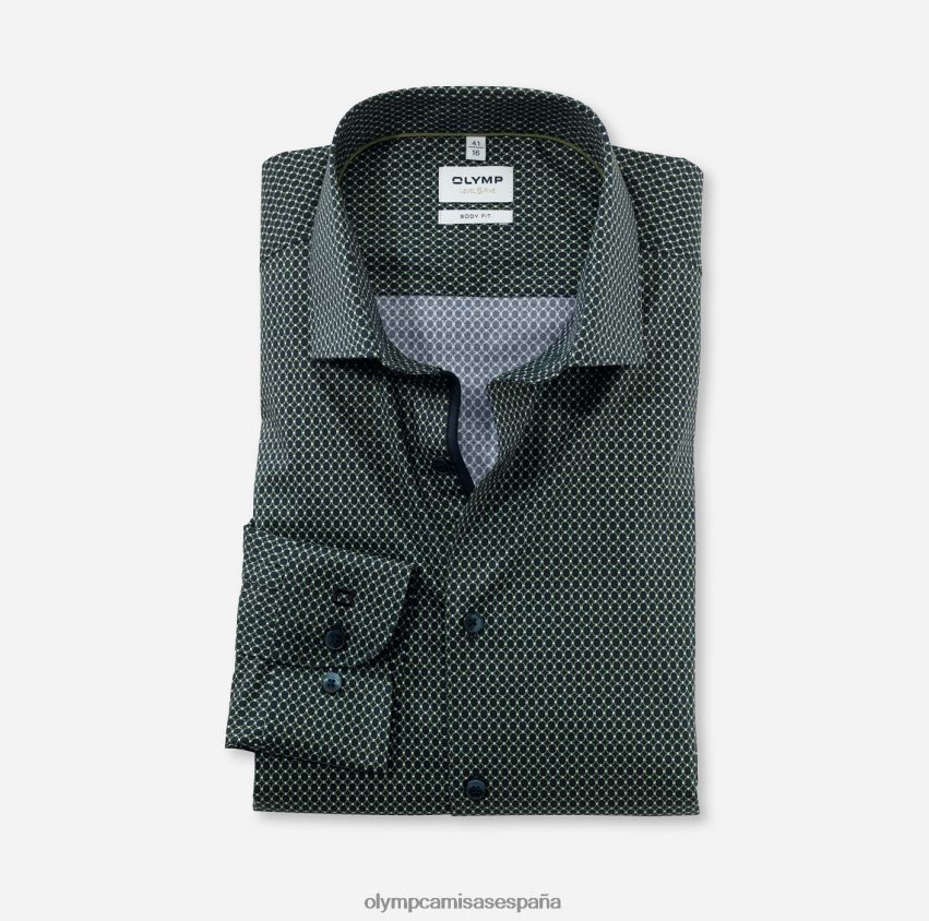 ropa OLYMP Ajuste corporal de nivel cinco, camisa de negocios, Kent moderno, lima. 8N2F780