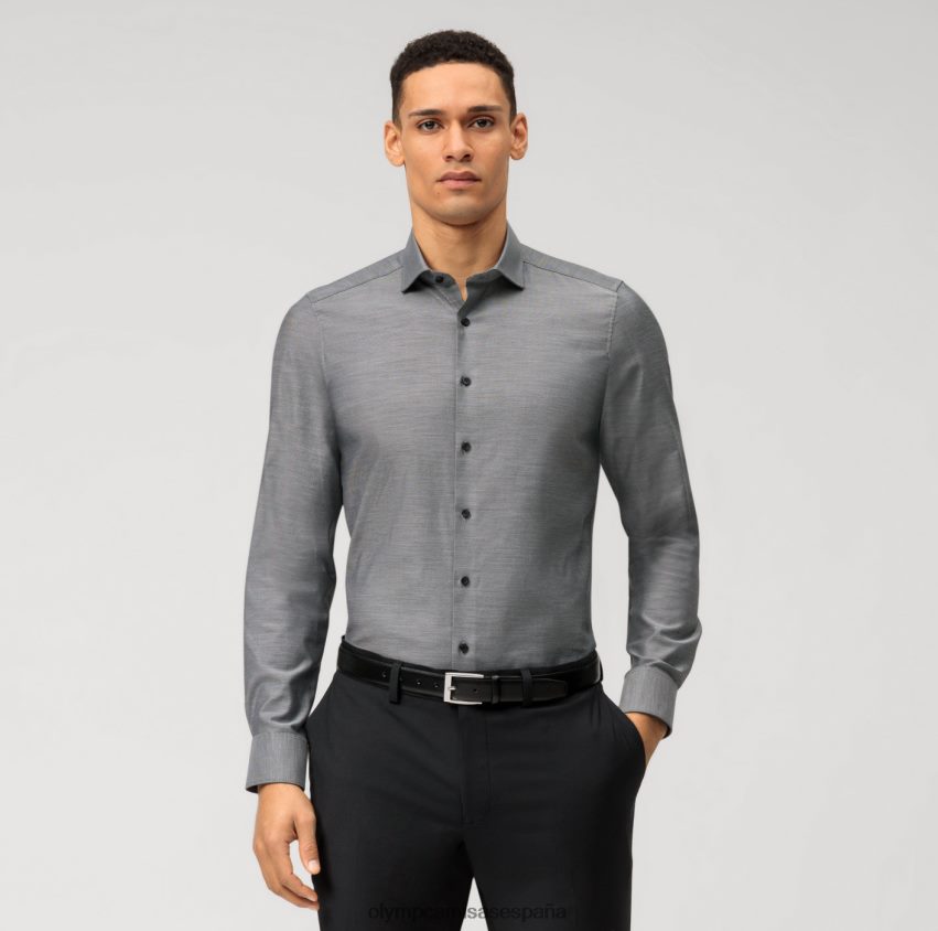 ropa OLYMP Ajuste corporal de nivel cinco, camisa de negocios, Royal Kent, negro. 8N2F689