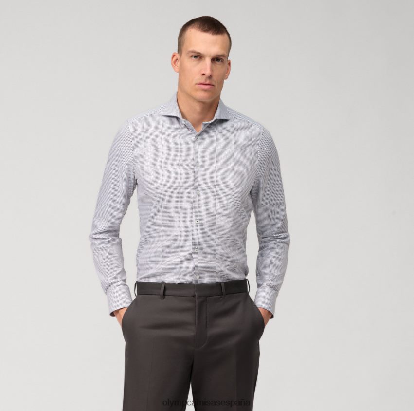 ropa OLYMP Ajuste corporal nivel cinco, camisa business, corte recortado, marrón rojizo 8N2F522