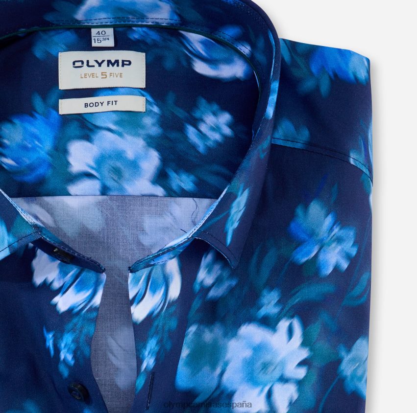 ropa OLYMP Body Fit de nivel cinco, camisa business, Kent moderno, azul humo 8N2F767