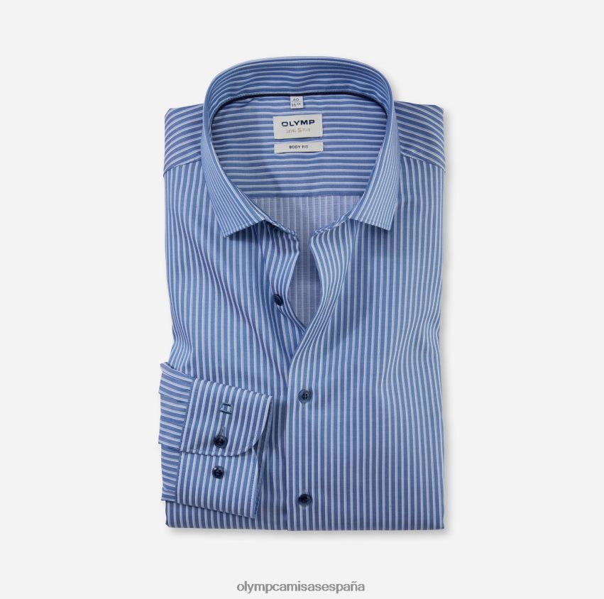 ropa OLYMP Body Fit de nivel cinco, camisa business, Kent moderno, azul humo 8N2F770