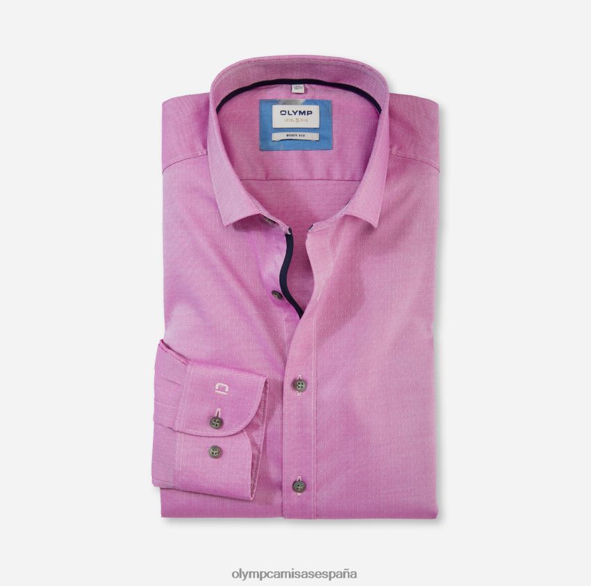 ropa OLYMP Body Fit de nivel cinco, camisa business, Kent moderno, fucsia 8N2F368