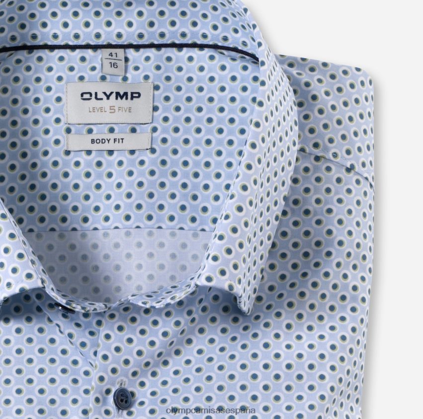 ropa OLYMP ajuste corporal de nivel cinco, camisa business, debajo de los botones, color lima 8N2F386