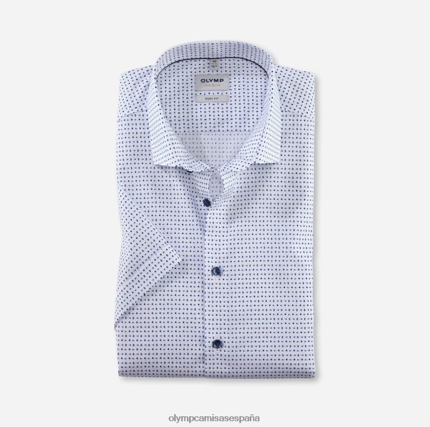 ropa OLYMP ajuste corporal de nivel cinco, camisa de negocios, kent moderno, azul 8N2F343
