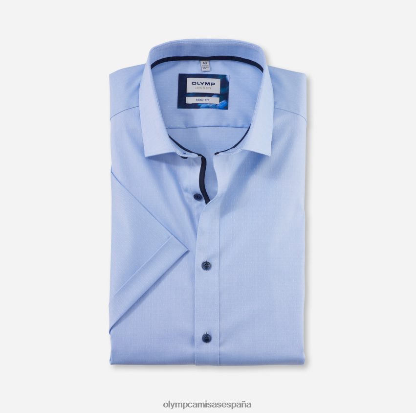 ropa OLYMP ajuste corporal de nivel cinco, camisa de negocios, kent moderno, azul 8N2F393