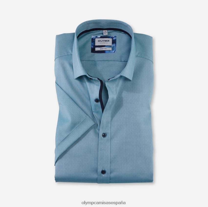 ropa OLYMP ajuste corporal de nivel cinco, camisa de negocios, kent moderno, esmeralda 8N2F588