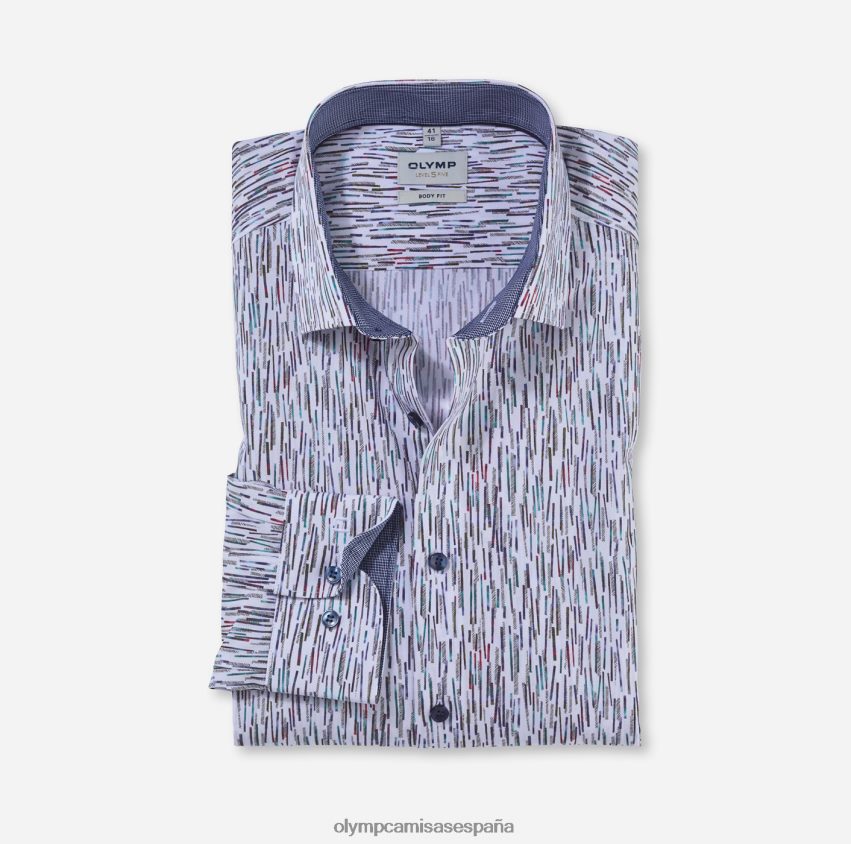 ropa OLYMP ajuste corporal de nivel cinco, camisa de negocios, kent moderno, esmeralda 8N2F714