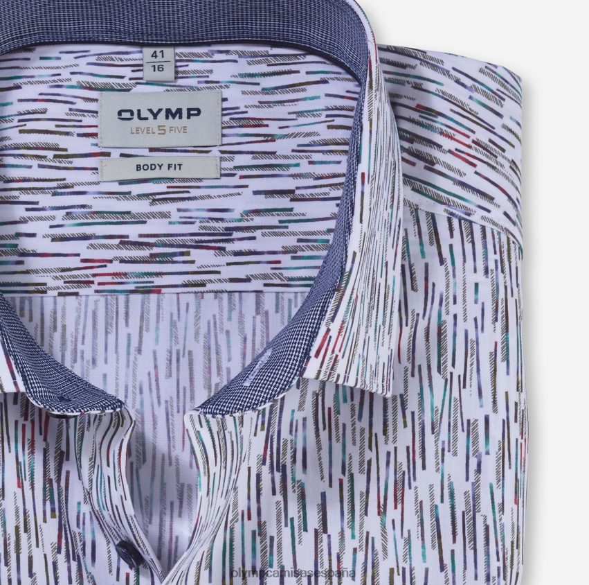 ropa OLYMP ajuste corporal de nivel cinco, camisa de negocios, kent moderno, esmeralda 8N2F714