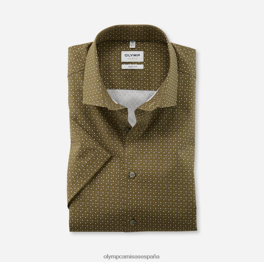 ropa OLYMP ajuste corporal de nivel cinco, camisa de negocios, kent moderno, latón 8N2F667