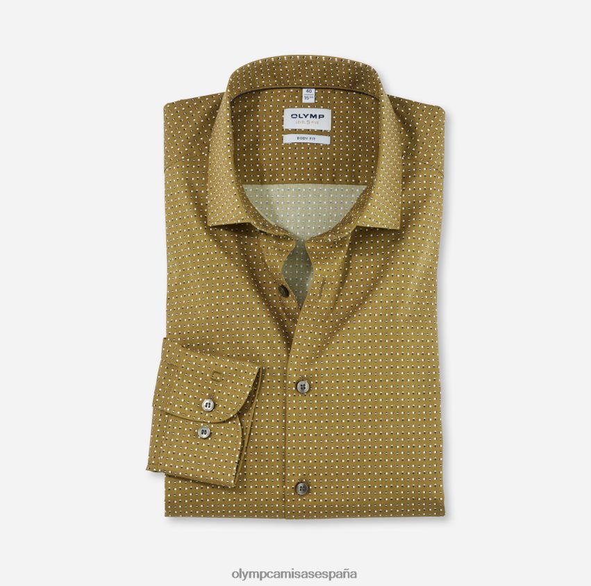 ropa OLYMP ajuste corporal de nivel cinco, camisa de negocios, kent moderno, latón 8N2F679