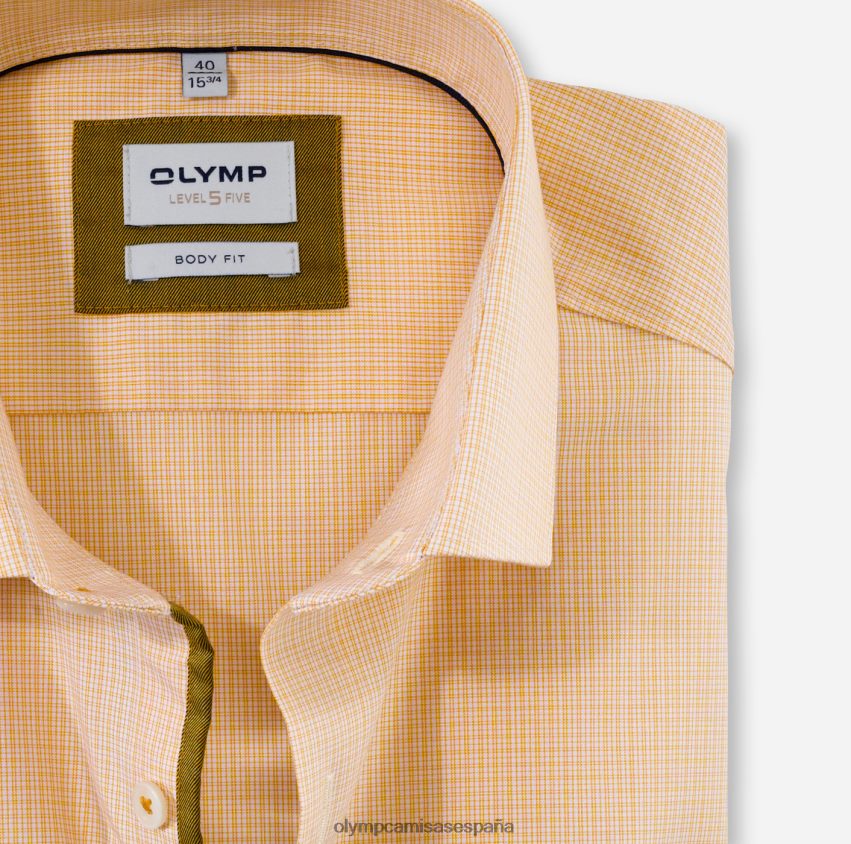 ropa OLYMP ajuste corporal de nivel cinco, camisa de negocios, kent moderno, maíz 8N2F797