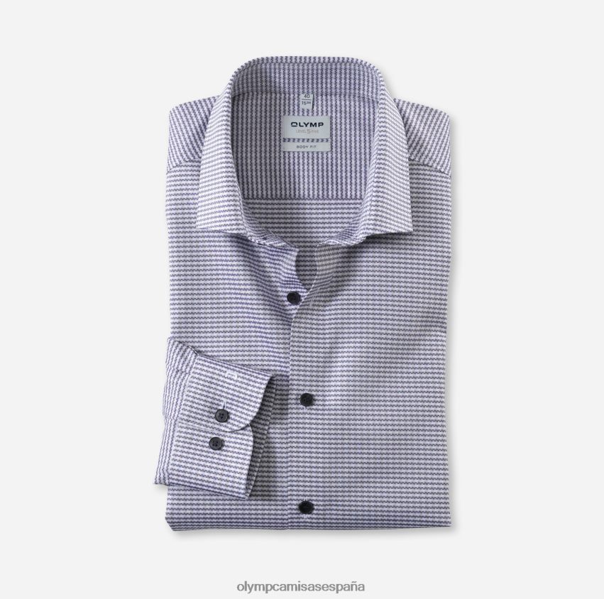 ropa OLYMP ajuste corporal de nivel cinco, camisa de negocios, kent moderno, viola 8N2F798