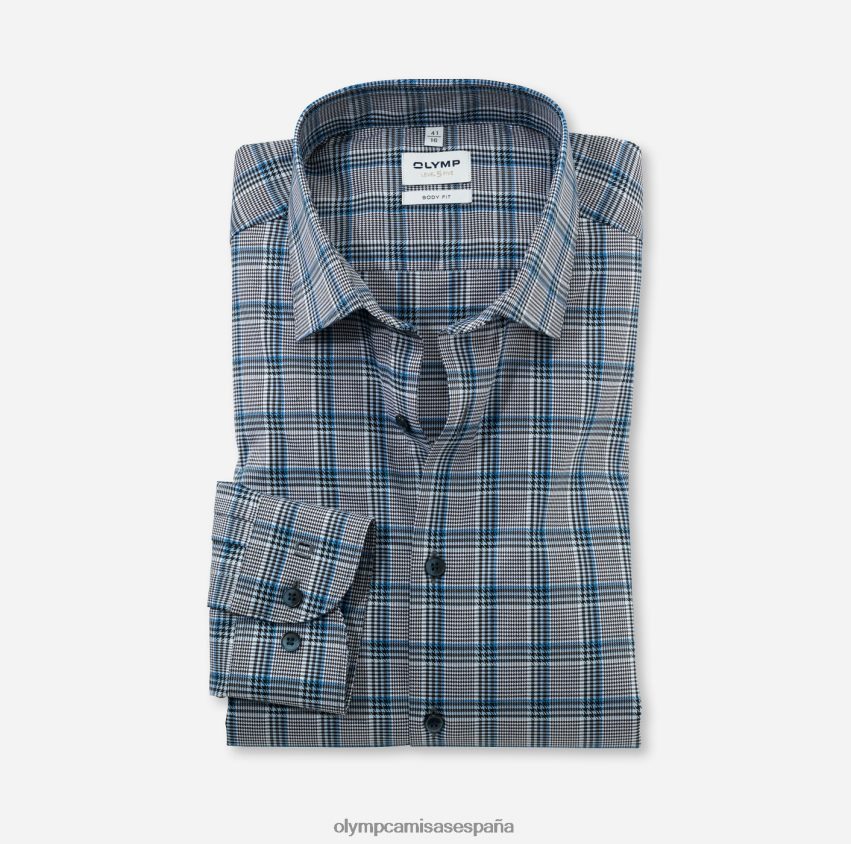 ropa OLYMP ajuste corporal de nivel cinco, camisa de negocios, nueva york kent, azul 8N2F411