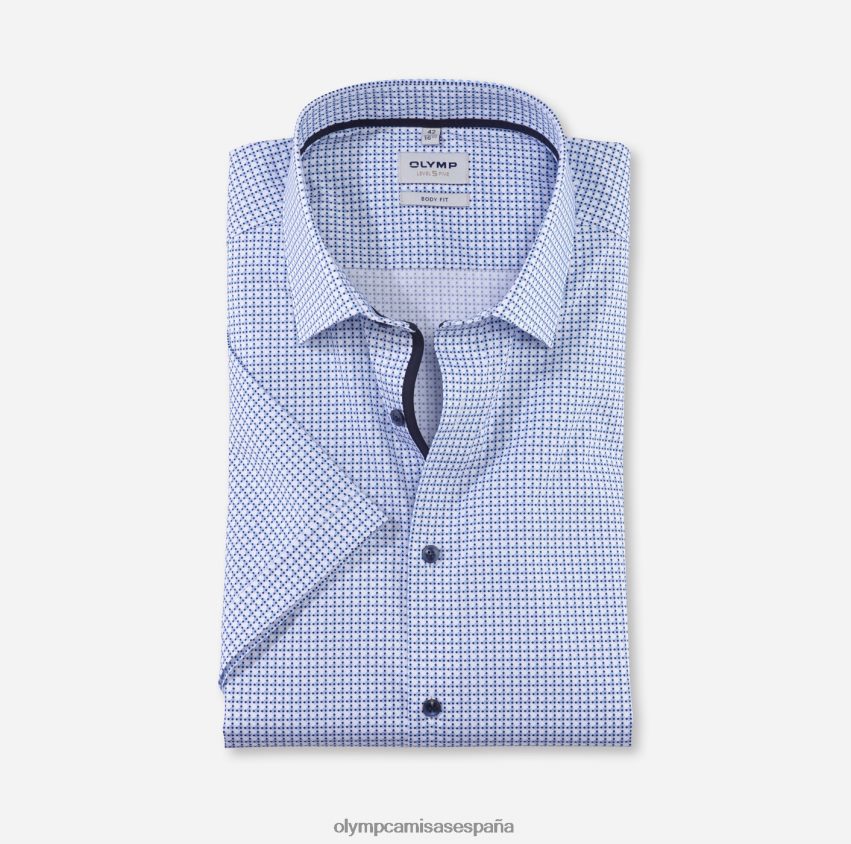 ropa OLYMP ajuste corporal de nivel cinco, camisa de negocios, nueva york kent, azul 8N2F428