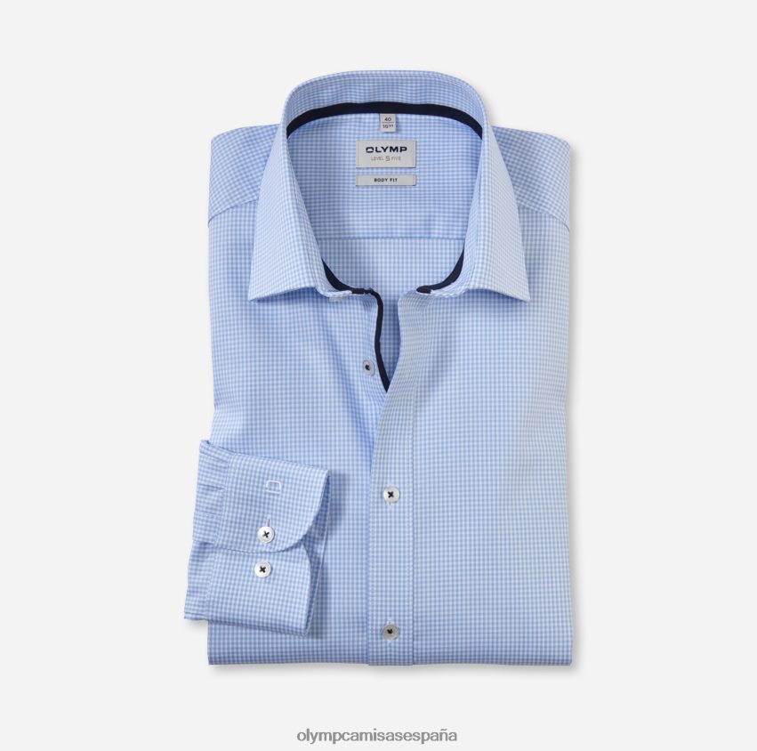 ropa OLYMP ajuste corporal de nivel cinco, camisa de negocios, nueva york kent, azul 8N2F481