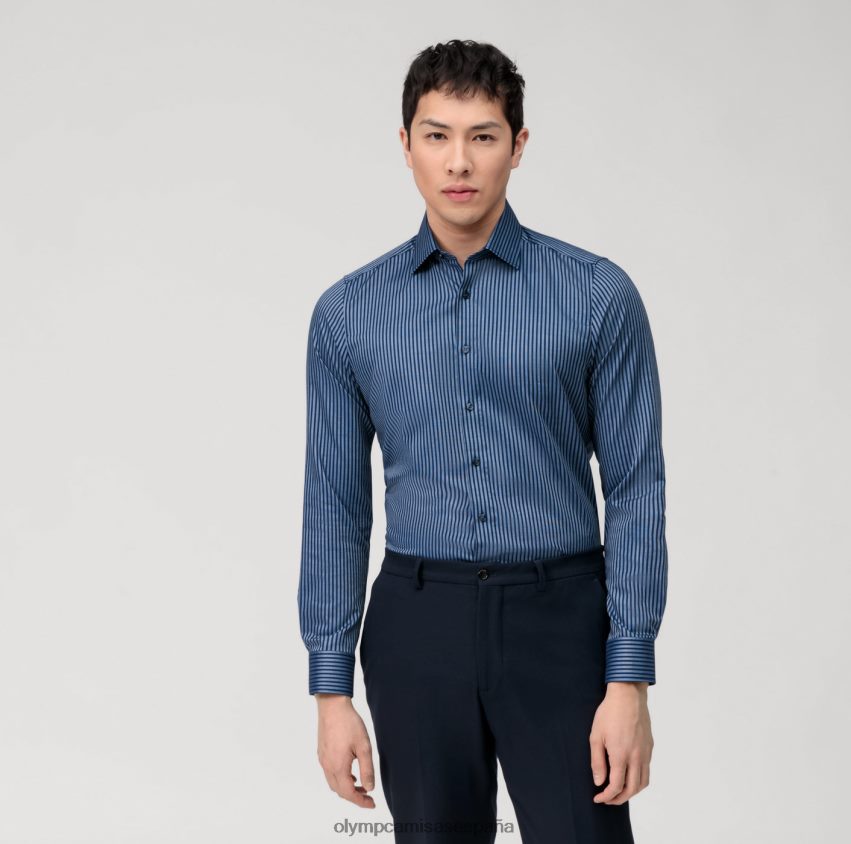 ropa OLYMP ajuste corporal de nivel cinco, camisa de negocios, nueva york kent, azul 8N2F532
