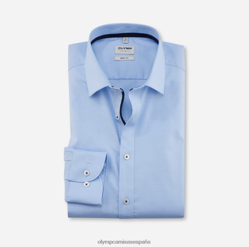 ropa OLYMP ajuste corporal de nivel cinco, camisa de negocios, nueva york kent, azul 8N2F592