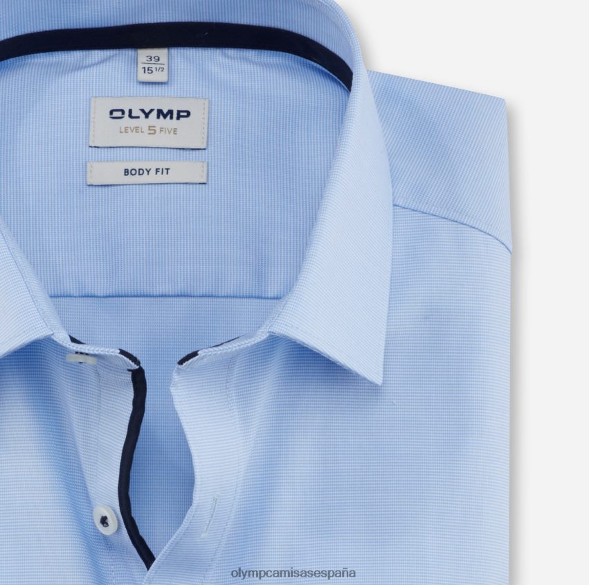 ropa OLYMP ajuste corporal de nivel cinco, camisa de negocios, nueva york kent, azul 8N2F592