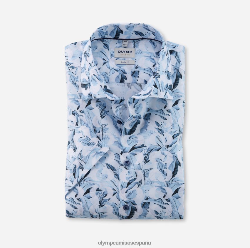 ropa OLYMP ajuste corporal de nivel cinco, camisa de negocios, nueva york kent, azul 8N2F664