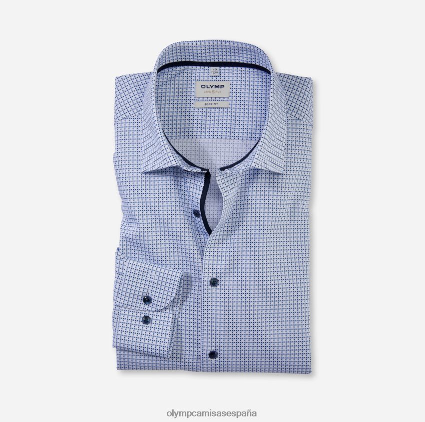 ropa OLYMP ajuste corporal de nivel cinco, camisa de negocios, nueva york kent, azul 8N2F685