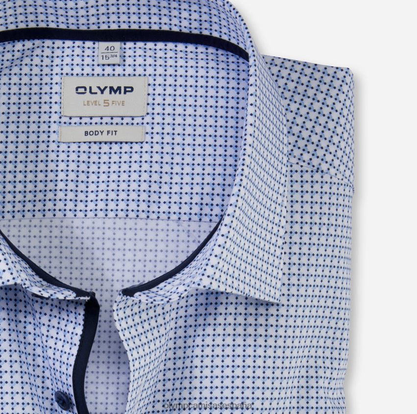 ropa OLYMP ajuste corporal de nivel cinco, camisa de negocios, nueva york kent, azul 8N2F685
