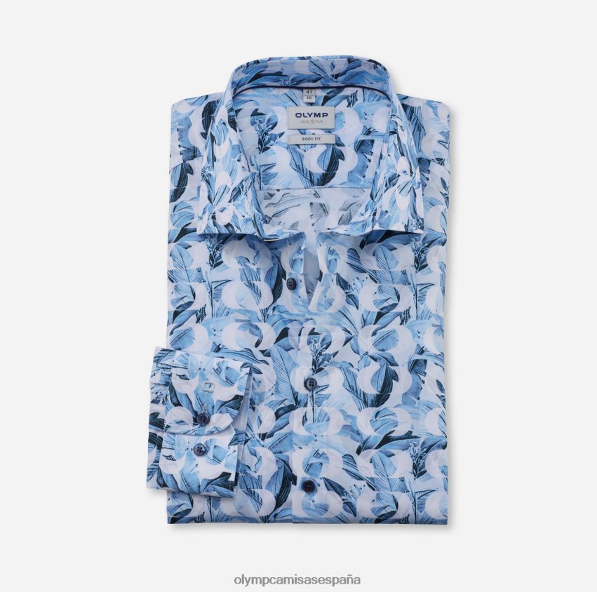 ropa OLYMP ajuste corporal de nivel cinco, camisa de negocios, nueva york kent, azul 8N2F728