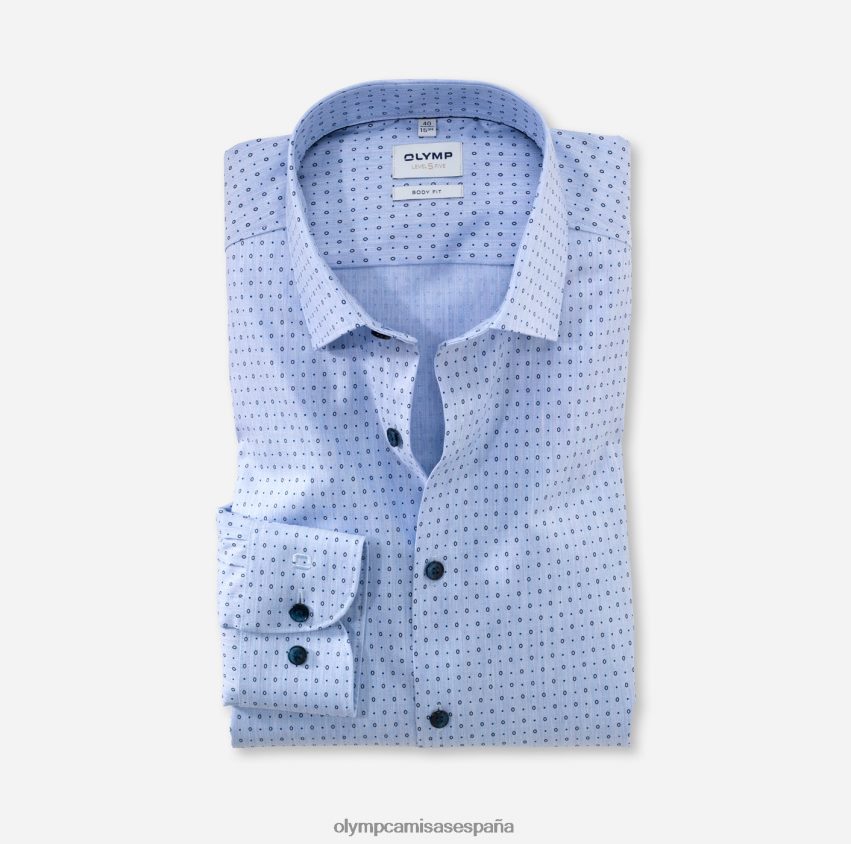 ropa OLYMP ajuste corporal de nivel cinco, camisa de negocios, nueva york kent, azul 8N2F730