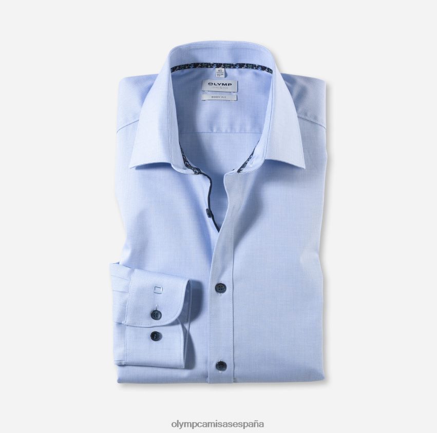 ropa OLYMP ajuste corporal de nivel cinco, camisa de negocios, nueva york kent, azul 8N2F765