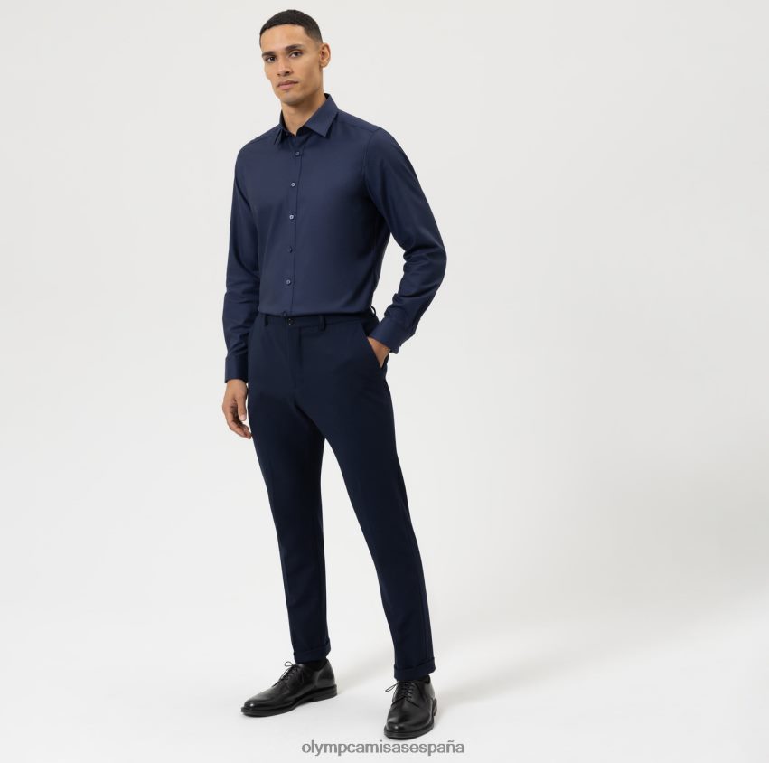 ropa OLYMP ajuste corporal de nivel cinco, camisa de negocios, nueva york kent, azul medianoche 8N2F495