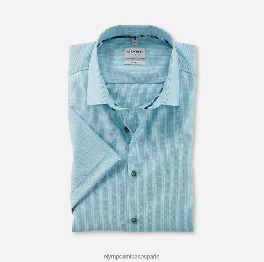 ropa OLYMP ajuste corporal de nivel cinco, camisa de negocios, nueva york kent, esmeralda 8N2F655