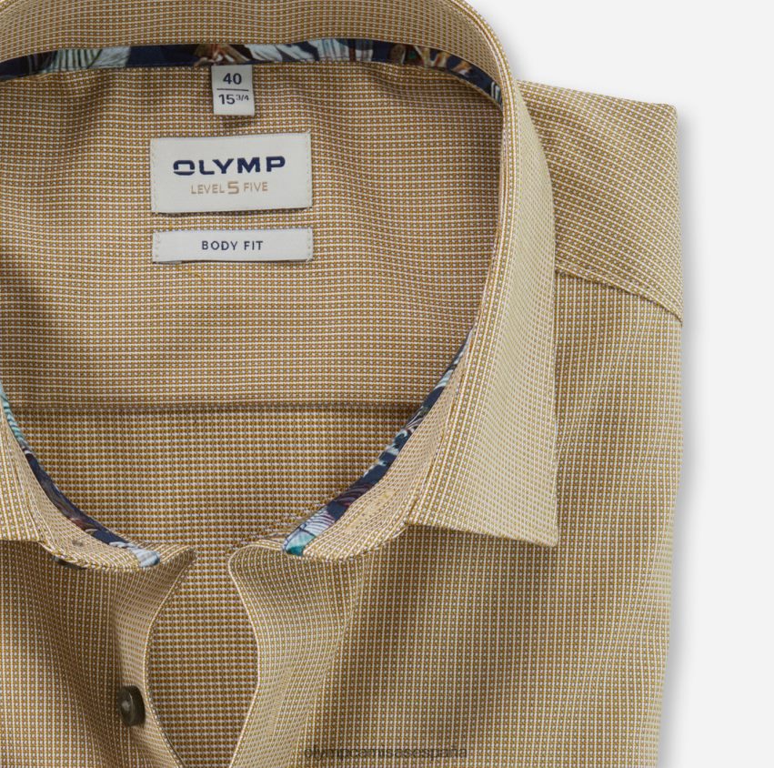 ropa OLYMP ajuste corporal de nivel cinco, camisa de negocios, nueva york kent, latón 8N2F611