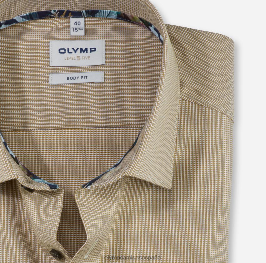ropa OLYMP ajuste corporal de nivel cinco, camisa de negocios, nueva york kent, latón 8N2F719