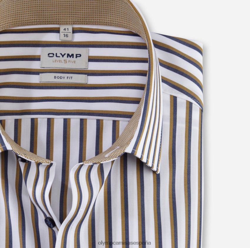 ropa OLYMP ajuste corporal de nivel cinco, camisa de negocios, nueva york kent, latón 8N2F792