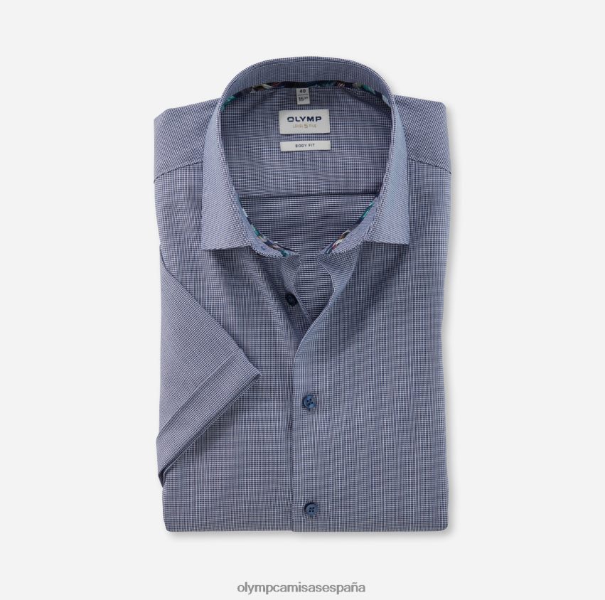ropa OLYMP ajuste corporal de nivel cinco, camisa de negocios, nueva york kent, marina 8N2F460