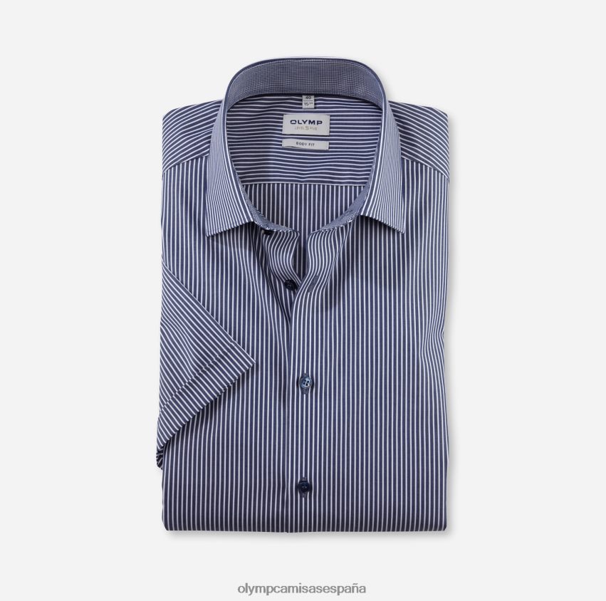 ropa OLYMP ajuste corporal de nivel cinco, camisa de negocios, nueva york kent, marina 8N2F549