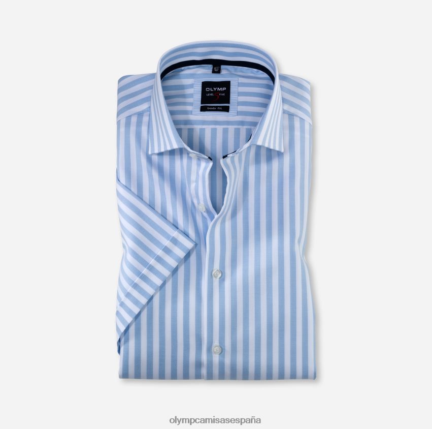 ropa OLYMP ajuste corporal de nivel cinco, camisa de negocios, royal kent, azul 8N2F816