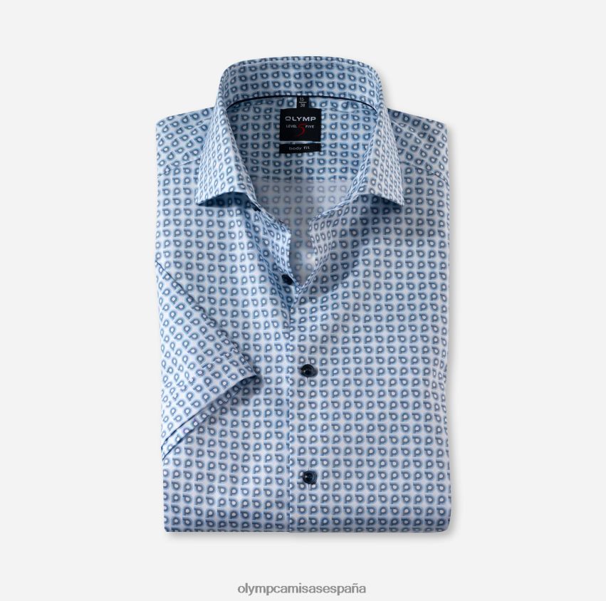 ropa OLYMP ajuste corporal de nivel cinco, camisa de negocios, royal kent, azul 8N2F818